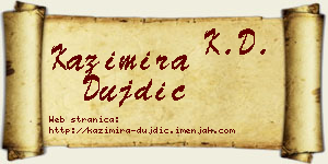 Kazimira Dujdić vizit kartica